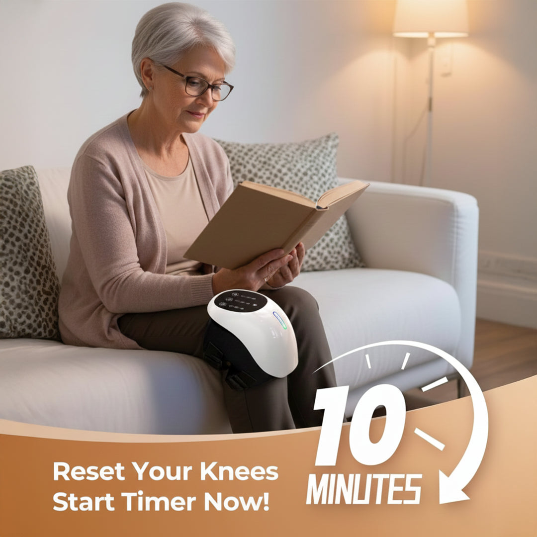 Cordless  360° Knee Massager | Heat & Red-Light Therapy